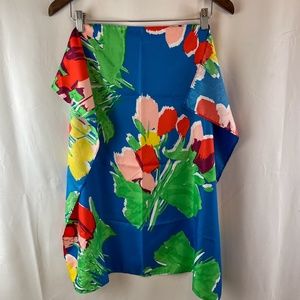 Abstract Tulip Print Scarf Retro Vintage